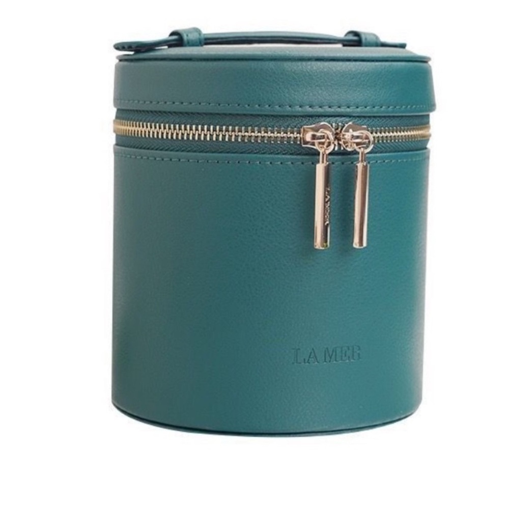 La Mer Turquoise Cylinder Cosmetic Case